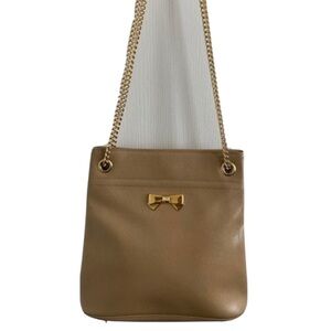Nina Ricci Tan Shoulder Bag with Gold Chain